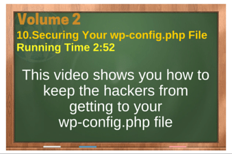 plr4wp Vol 2 Video 10 Securing Your wp-config.php File