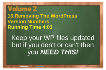 plr4wp Vol 2 Video 16 Removing The WordPress Version Numbers