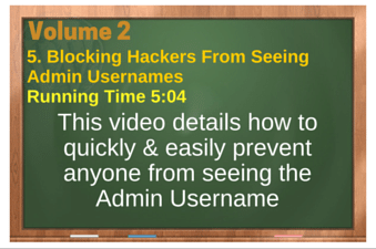 plr4wp Vol 2 Video 5 Blocking Hackers From Seeing Admin Usernames