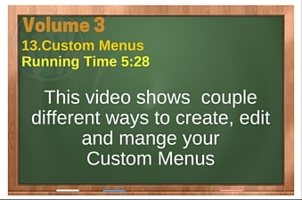 WordPress Volume 03 plr4wp Vol 3 Video 13 Custom Menus