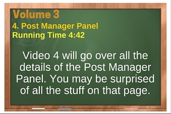 WordPress Volume 03 plr4wp Vol 3 Video 4 Post Manager