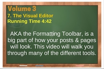 WordPress Volume 03 plr4wp Vol 3 Video 7 The Visual Editor