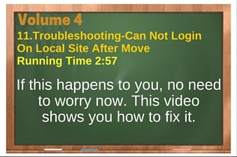 plr4wp Vol 4 Video 11 Troubleshooting-Can Not Login On Local After Move