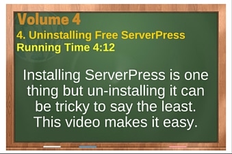 plr4wp Vol 4 Video 4 Uninstalling Free ServerPress