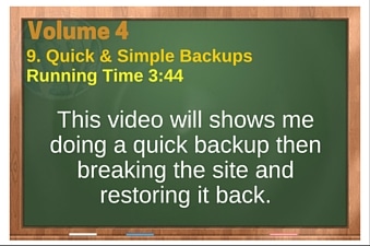 plr4wp Vol 4 Video 9 Quick & Simple Backups
