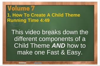 PLR 4 WordPress Vol 7 Video 1 How To Create A Child Theme