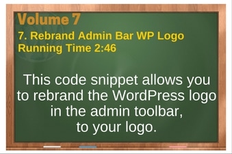 PLR 4 WordPress Vol 7 Video 7 Rebrand Admin Bar WP Logo