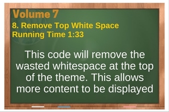 PLR 4 WordPress Vol 7 Video 8 Remove Top White Space