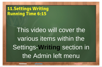 plr4wp Volume 1 Video 11 Settings Writing