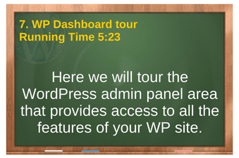 plr4wp Volume 1 Video 7 WP Dashboard tour