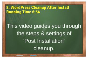 plr4wp Volume 1 Video 8 WordPress Cleanup After Install