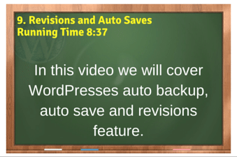 plr4wp Volume 1 Video 9 Revisions and Auto Saves