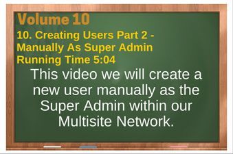 PLR 4 WordPress Vol 10 Video 10 Creating Users Part 2 - Manually As Super Admin