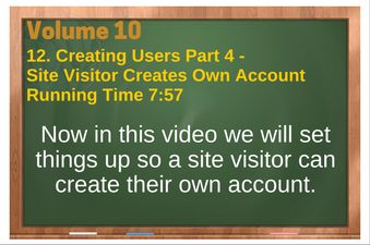 PLR 4 WordPress Vol 10 Video 12 Creating Users Part 4 - Site Visitor Create Own Account