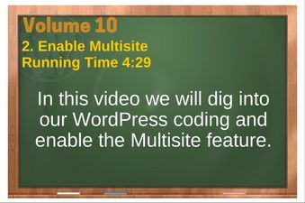 PLR 4 WordPress Vol 10 Video 2 Enable Multisite