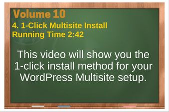 PLR 4 WordPress Vol 10 Video 4 1-Click Multisite Install