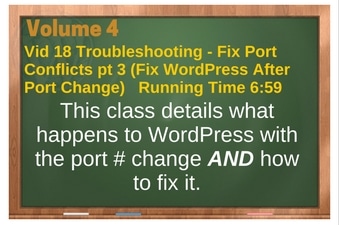PLR for WordPress Volume 4 Video 18 Fixing Port Conflicts pt 3 (Fix WordPress After Port Change)