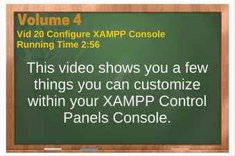 PLR for WordPress Volume 4 Video 20 Configure XAMPP Console