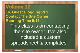 PLR 4 WordPress Vol 12 Video 16 Guest Blogging Part 3 Contact The Site Owner