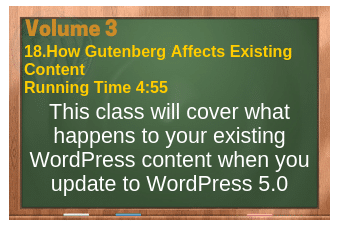 WordPress Volume 03 plr4wp Vol 3 video 18 How Gutenberg Affects Current Content