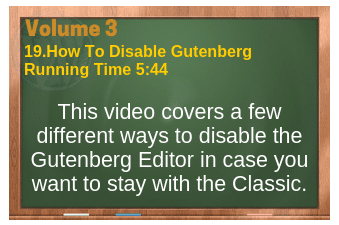WordPress Volume 03 plr4wp Vol 3 video 19 How To Disable Gutenberg