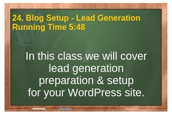 plr4wp Volume 1 Video 24 Blog Setup - Lead Generation