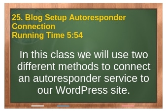 plr4wp Volume 1 Video 25 Blog Setup - Autoresponder Connection