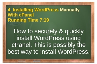 plr4wp Volume 1 Video 4 Installing WordPress Manually With cPanel