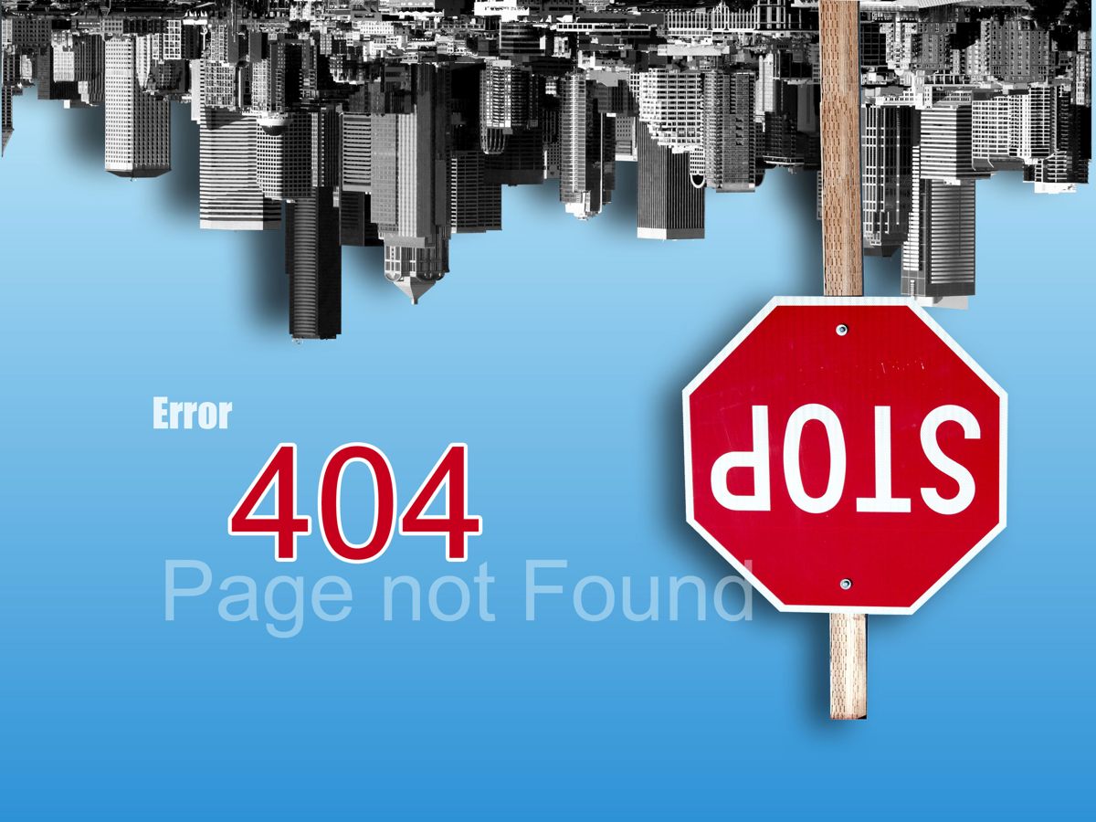 PLR For WordPress 404 Page Not Found Image with stop sign