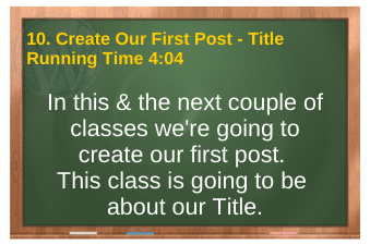 PLR4WP Volume 14 video 10. Create Our First Post - Title