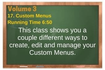 WordPress Volume 03 plr4wp Vol 3 video 17 Custom Menus