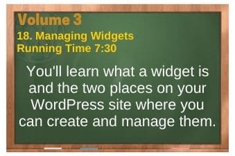 WordPress Volume 03 plr4wp Vol 3 video 18 Managing Widgets