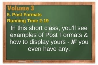 WordPress Volume 03 plr4wp Vol 3 Video 5 Post Formats