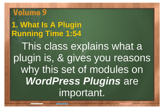 PLR 4 WordPress Vol 9 Video 1 What Is A Plugin