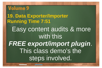 PLR 4 WordPress Vol 9 video 19 Data Exporter/Importer
