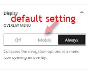 What's New In WordPress 5.9 Menus the hamburger menu display settings