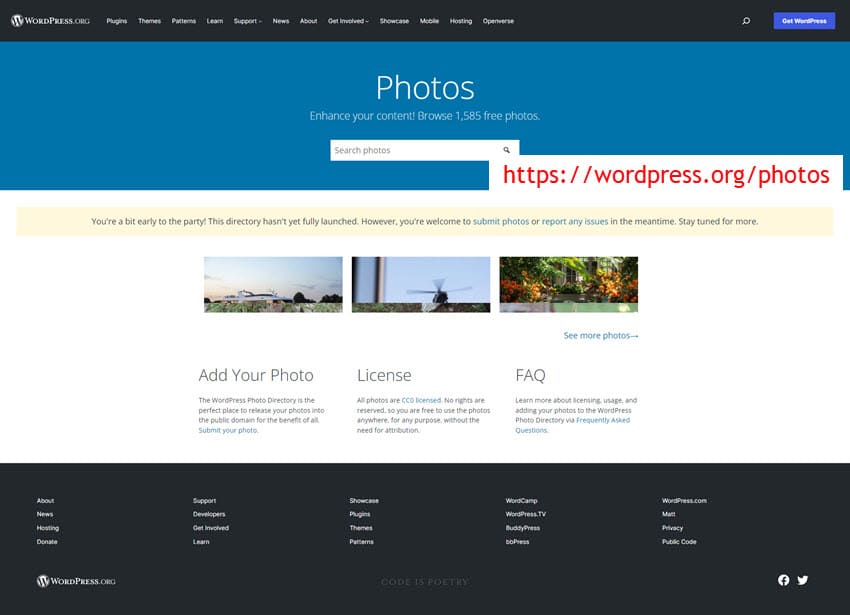 What's New In WordPress 5.9 Miscellaneous Stuff the photo directory