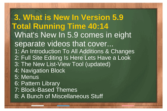 PLR 4 WordPress Vol 1 Video 3 What Is New In WordPress Version 5.9