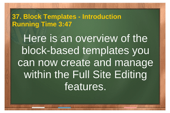 PLR4WP Volume 14 video 37. An Introduction to block-based templates