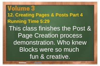 PLR4WP Volume 3 Block Editor Video 12 Creating Pages and Posts Part 4