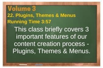 PLR4WP Volume 3 Block Editor Video 22 Overview of Plugins, Themes and Menus