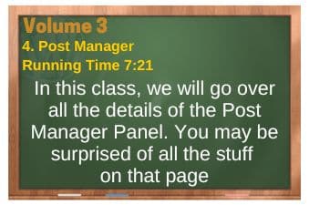 PLR4WP Volume 3 Block Editor Video 4 Post Manager Panel