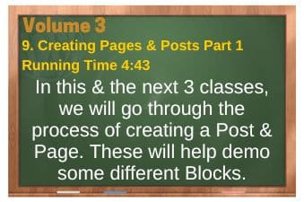 PLR4WP Volume 3 Block Editor Video 9 Creating Pages and Posts Part 1