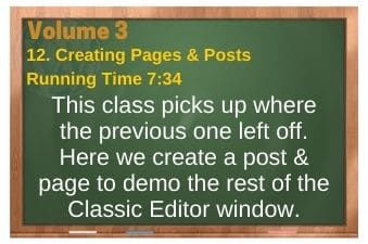 PLR4WP Volume 3 Classic Editor Video 12 Creating Pages and Posts