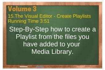 PLR4WP Volume 3 Classic Editor Video 15 Creating Playlists