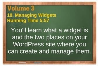 PLR4WP Volume 3 Classic Editor Video 18 WordPress Widgets Overview