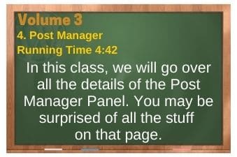 PLR4WP Volume 3 Classic Editor Video 4 Post Manager Panel