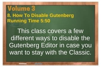 PLR4WP Volume 3 Classic Editor Video 8 How To Disable Gutenberg