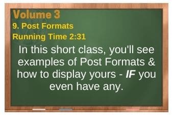 PLR4WP Volume 3 Classic Editor Video 9 Post Formats